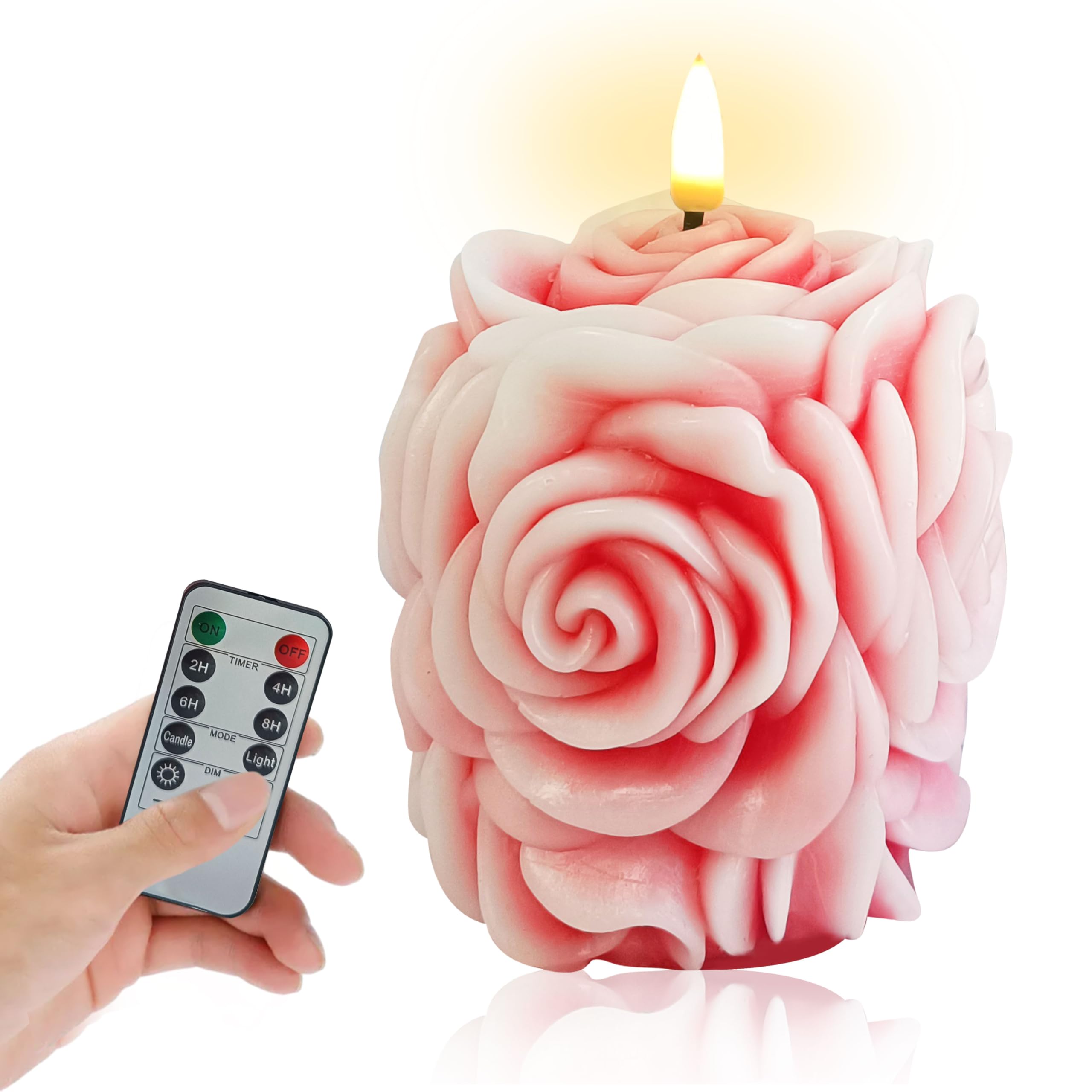 Amazon.co.jp : LED キャンドルライト ローズモデリング ろうそく