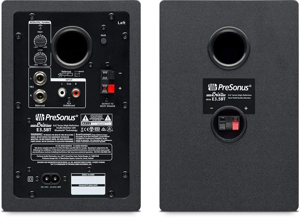 PreSonus Monitores de estúdio Eris E3.5 BT-8.9 cm Near Field com