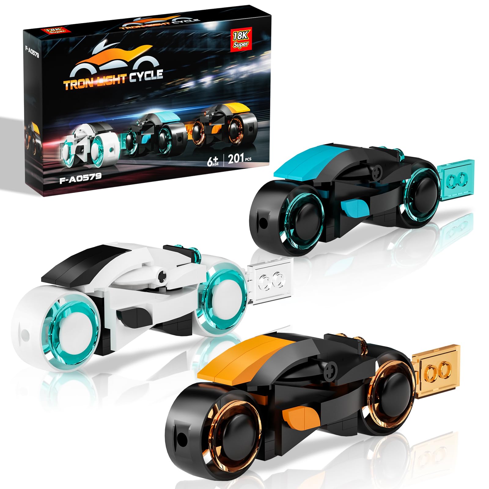 AobiKSEY TRON Legacy Building Set, Tron Light Cycle Collectible
