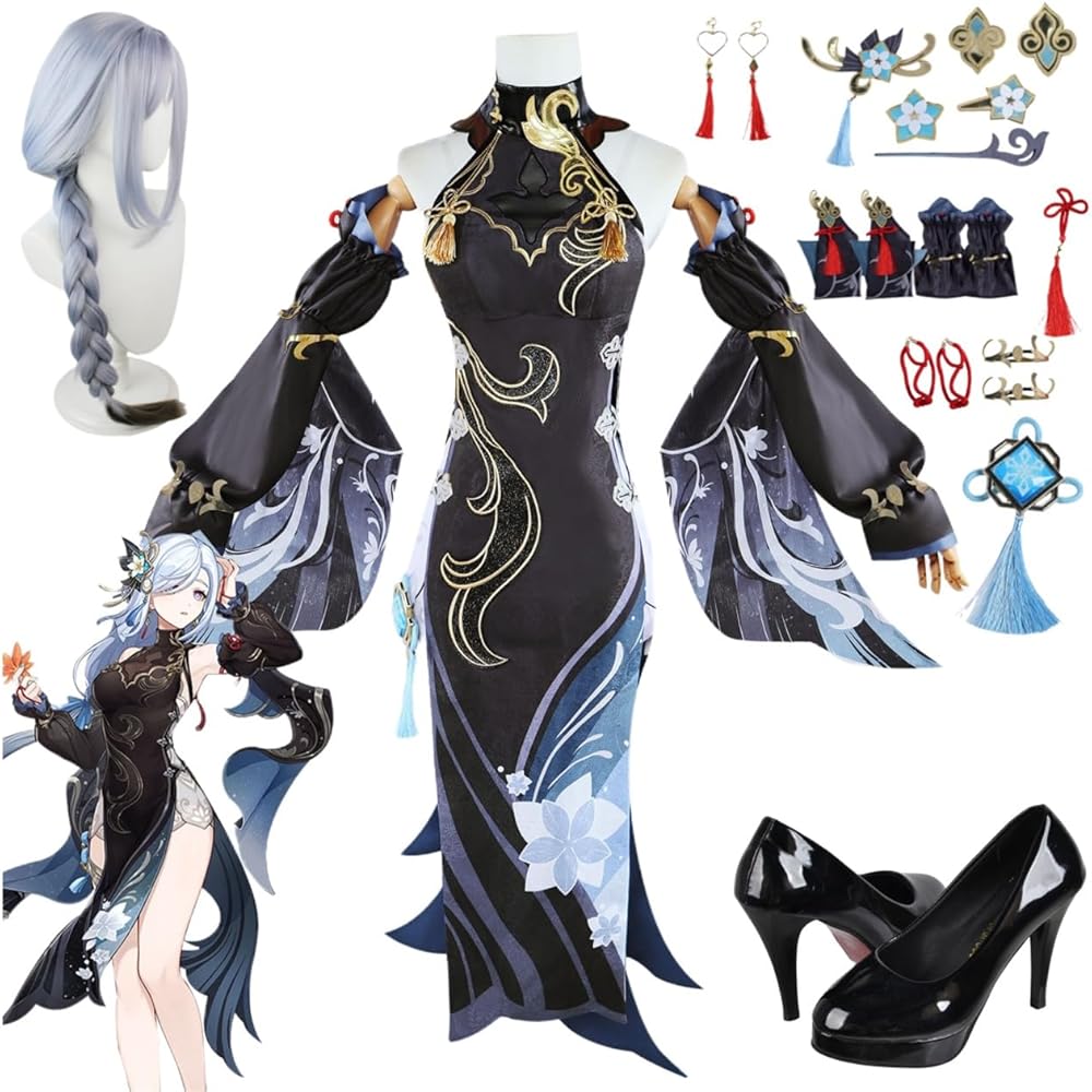 Amazon.co.jp: [HUNIY] 原神 げんしん 申鶴 海灯節 冷花幽露 コスプレ