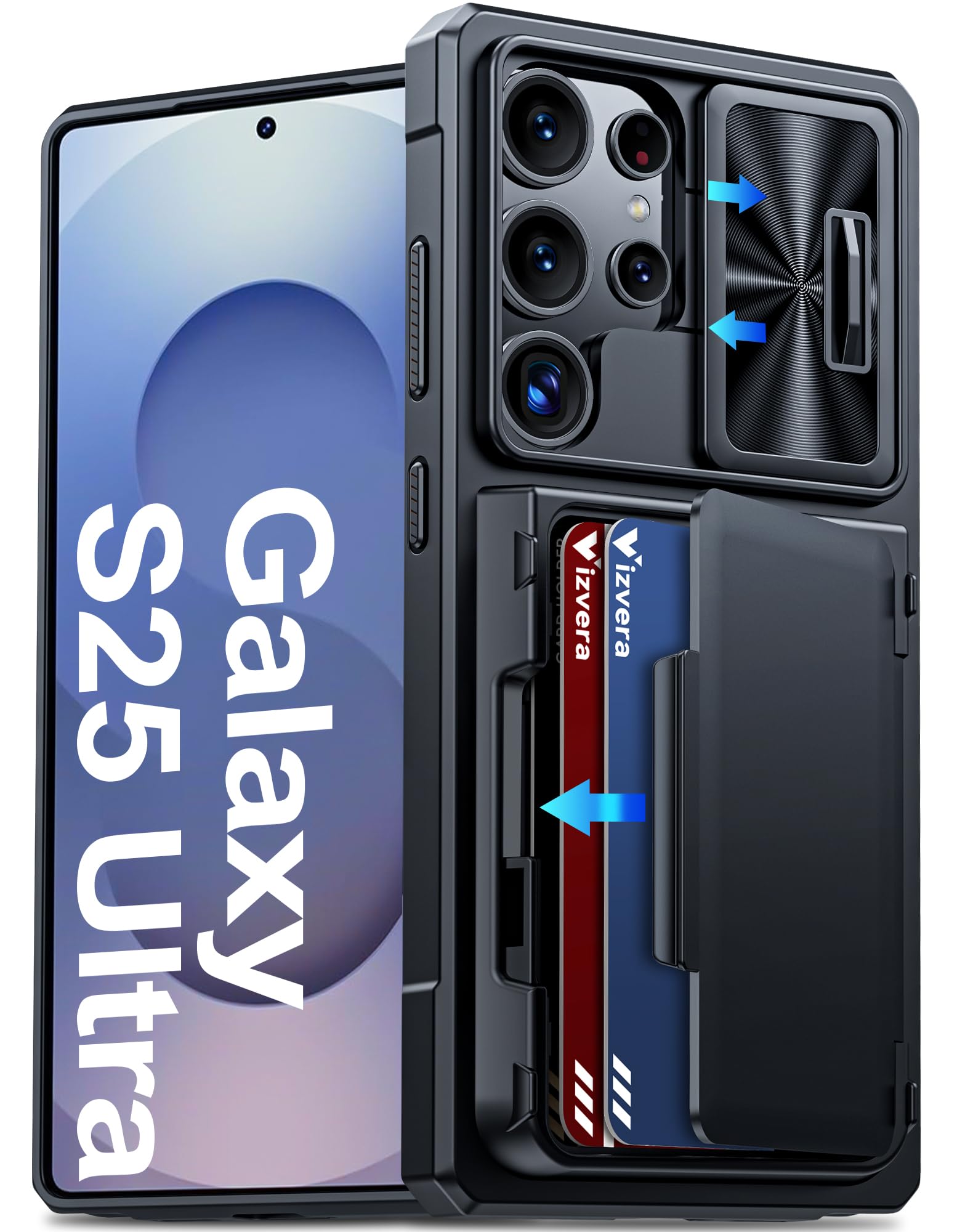 Amazon.com: Vizvera for Samsung Galaxy S25 Ultra Case Wallet RFID