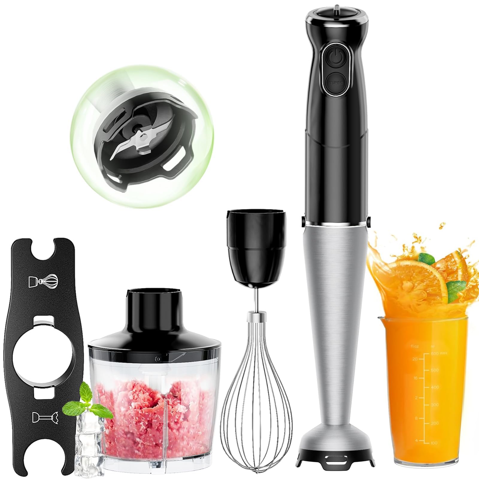 Amazon.co.jp: QOOQOOGE ハンドブレンダー 離乳食 ブレンダー 800W 6