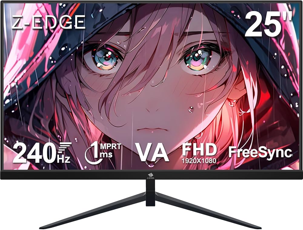 Amazon.co.jp: Z Z-Edge Gaming Monitor 24.5-inch 240Hz VA FHD