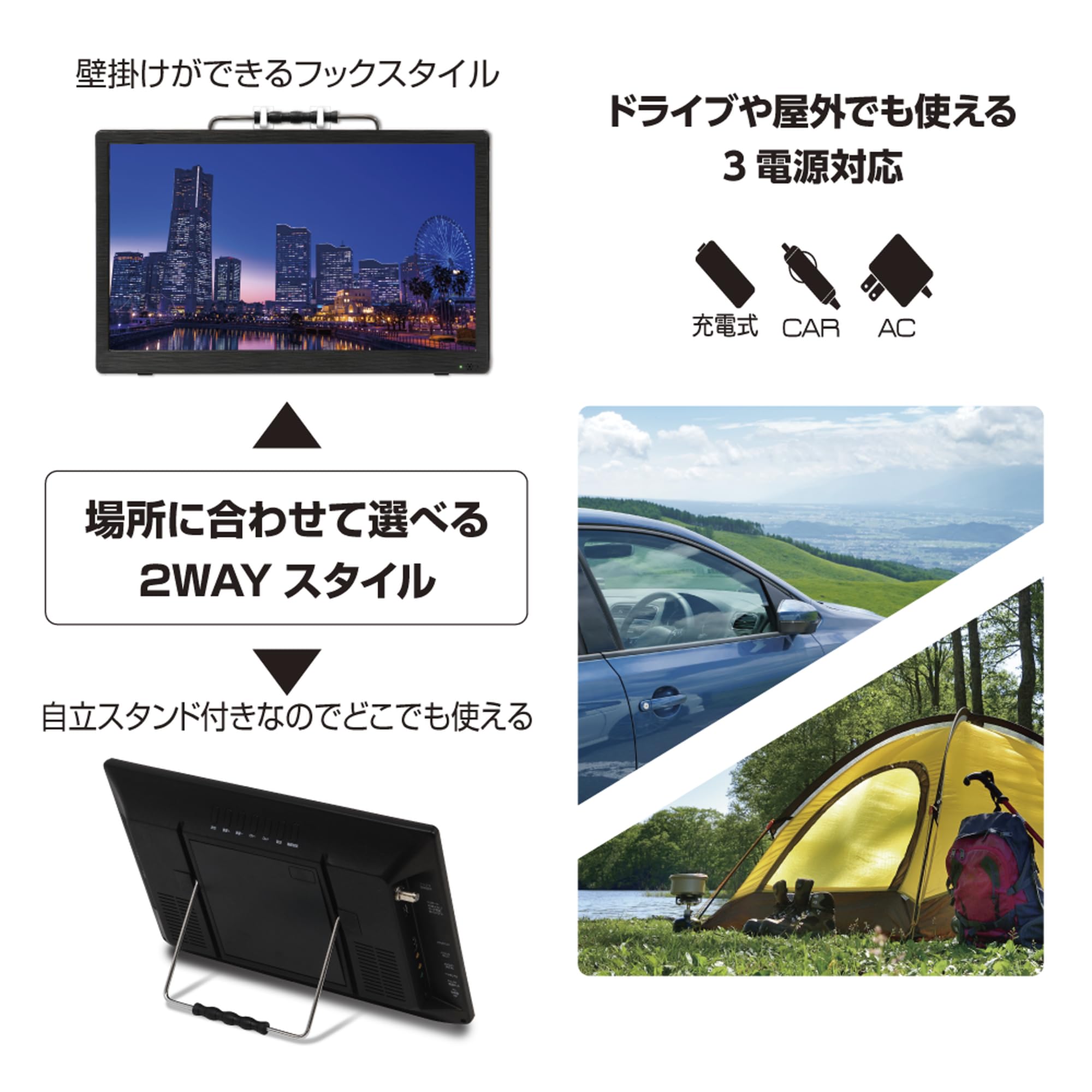 Amazon | [東京Deco] 14インチ 地デジ ポータブルDVDプレーヤー