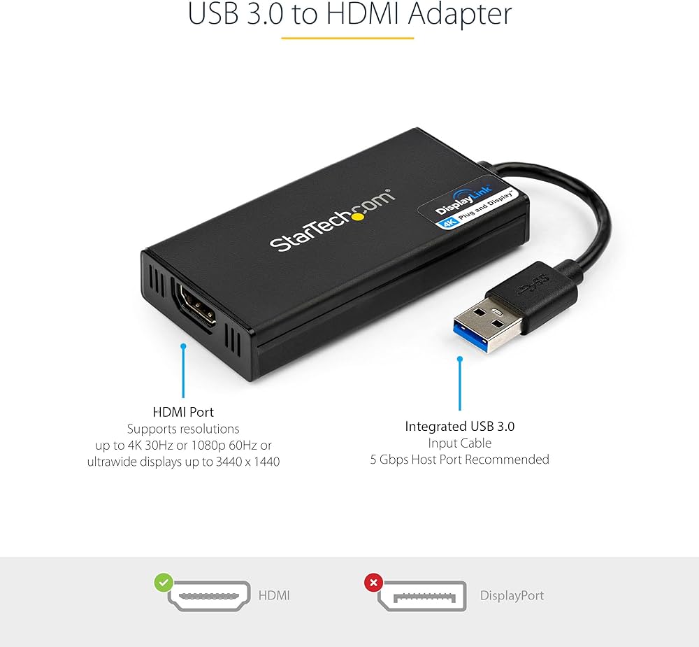 StarTech.com Adaptador USB 3.0 para HDMI – 4K 30Hz Ultra HD