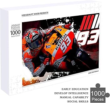 Amazon | ジグソーパズル 木製パズル マルク・マルケス Motogp 93 500