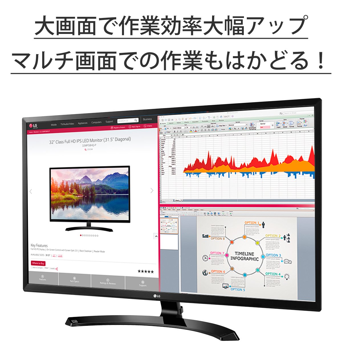 Amazon.co.jp: LG モニター ディスプレイ 32MP58HQ-P 31.5インチ/フル