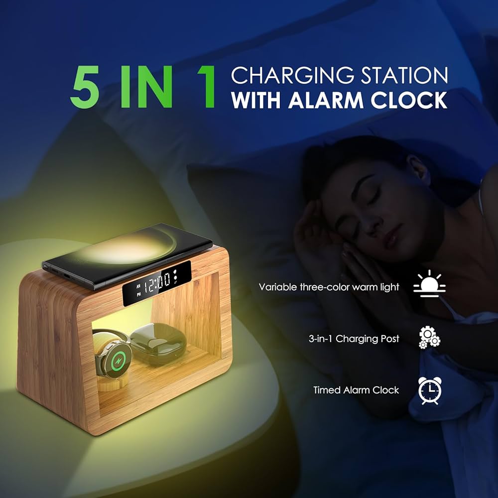 Amazon.com: HQOBZX Bamboo Wireless Charger Station for Samsug