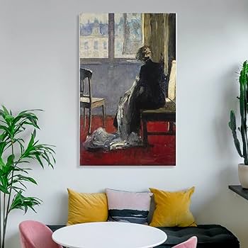 Amazon.co.jp: レッサー・ユリィ「赤い絨毯」キャンバス地にジクレー