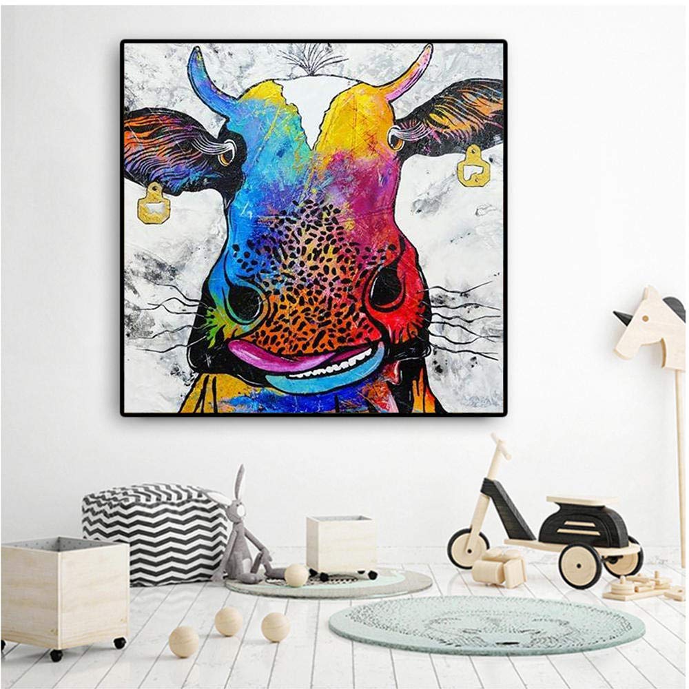 Amazon｜落書きポップアートポスター抽象的なカラフルなリアリズム農場