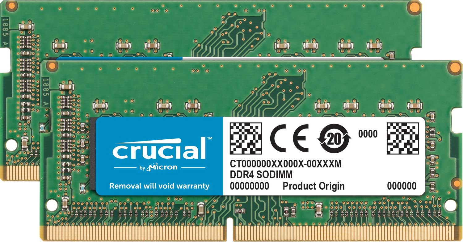 Crucial 32GB Kit (16GBx2), 260-pin SODIMM, DDR4 PC4-21300, at