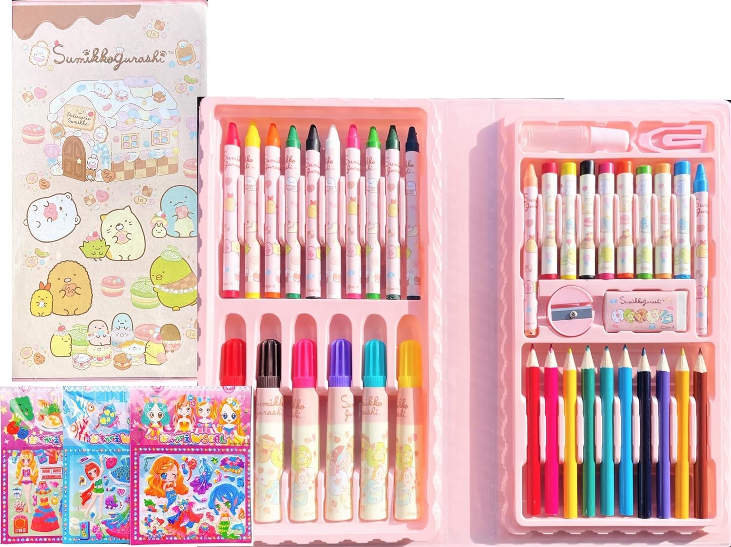 Amazon.co.jp: すみっコぐらし ブック型 文房具セット 42種類 お絵かき