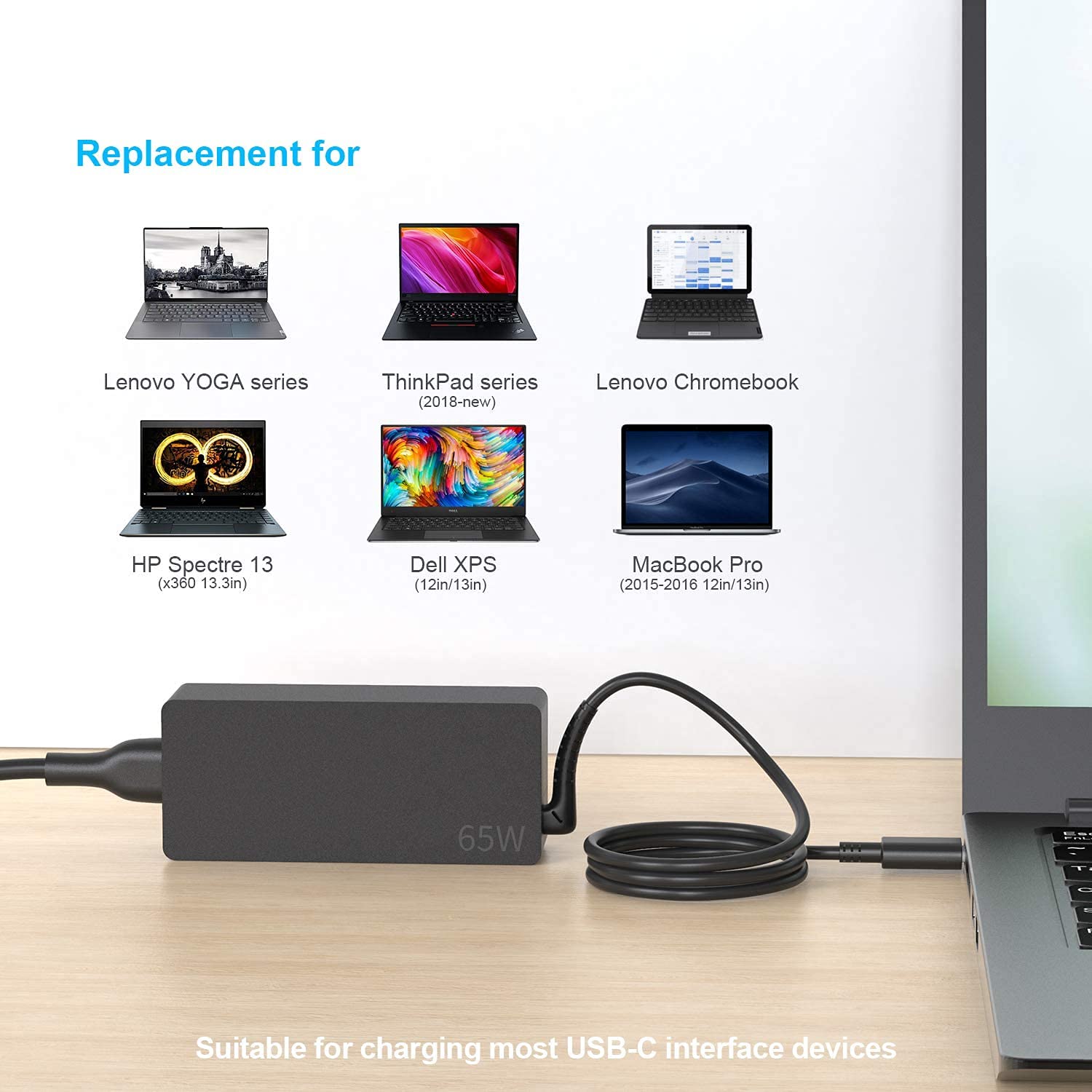 Amazon.com: 65W USB C Charger for Lenovo Thinkpad L380、L380 Yoga