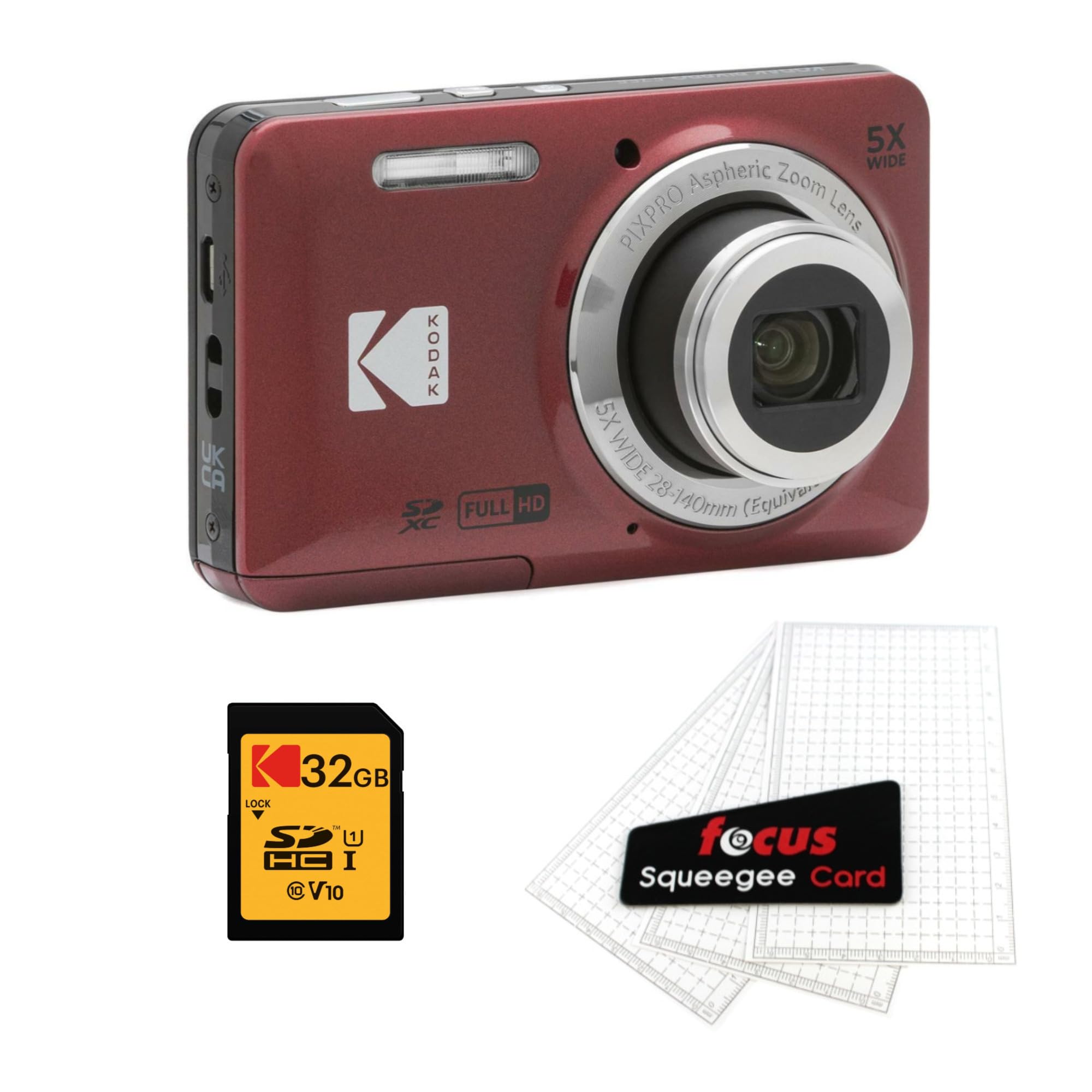 Amazon.com : Kodak PIXPRO Friendly Zoom FZ55 Digital Camera (Red