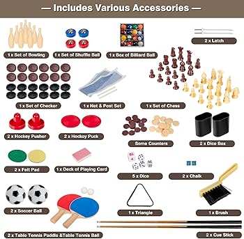 Giantex 10-in-1 Multi Game Table, Combo Game Table Set w/Hockey