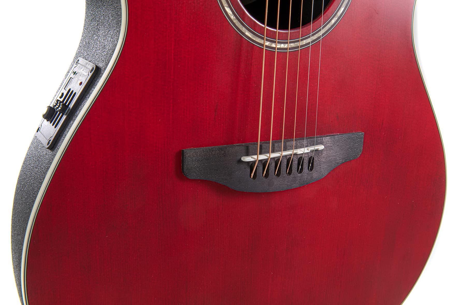 Amazon | Applause AB24-2S Mid Depth Ruby Red Acoustic Guitar in