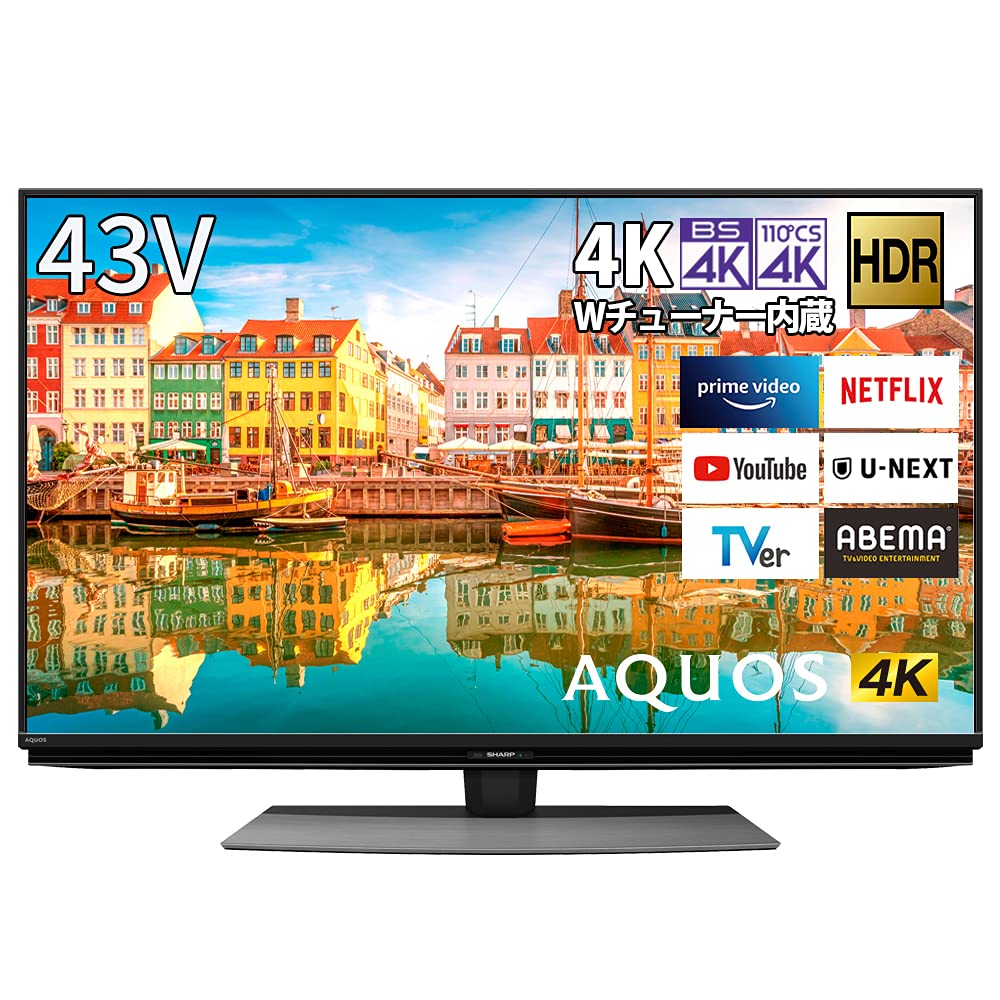 Amazon | シャープ 43V型 液晶 テレビ AQUOS 4T-C43CL1 4K チューナー