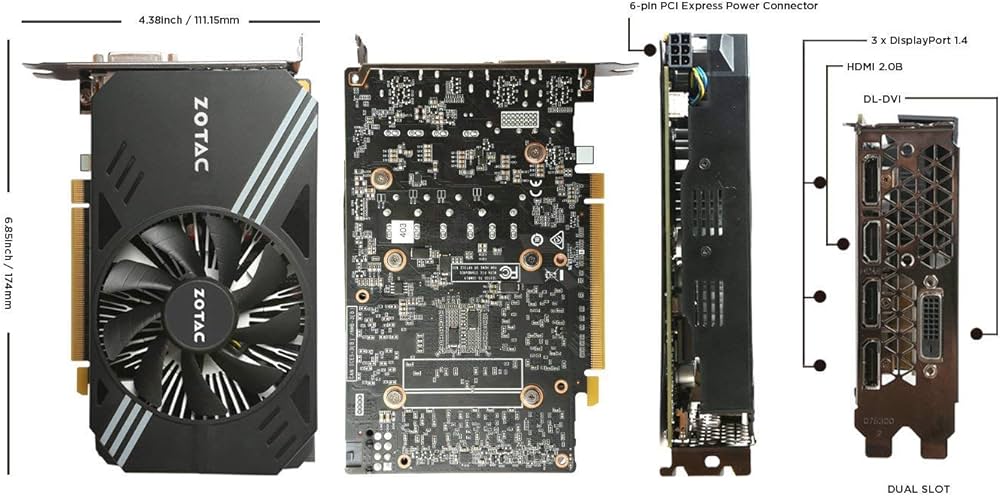 Amazon | [ZOTAC] [GeForce GTX 1060 Mini, ZT-P10600A-10L, 6GB GDDR5