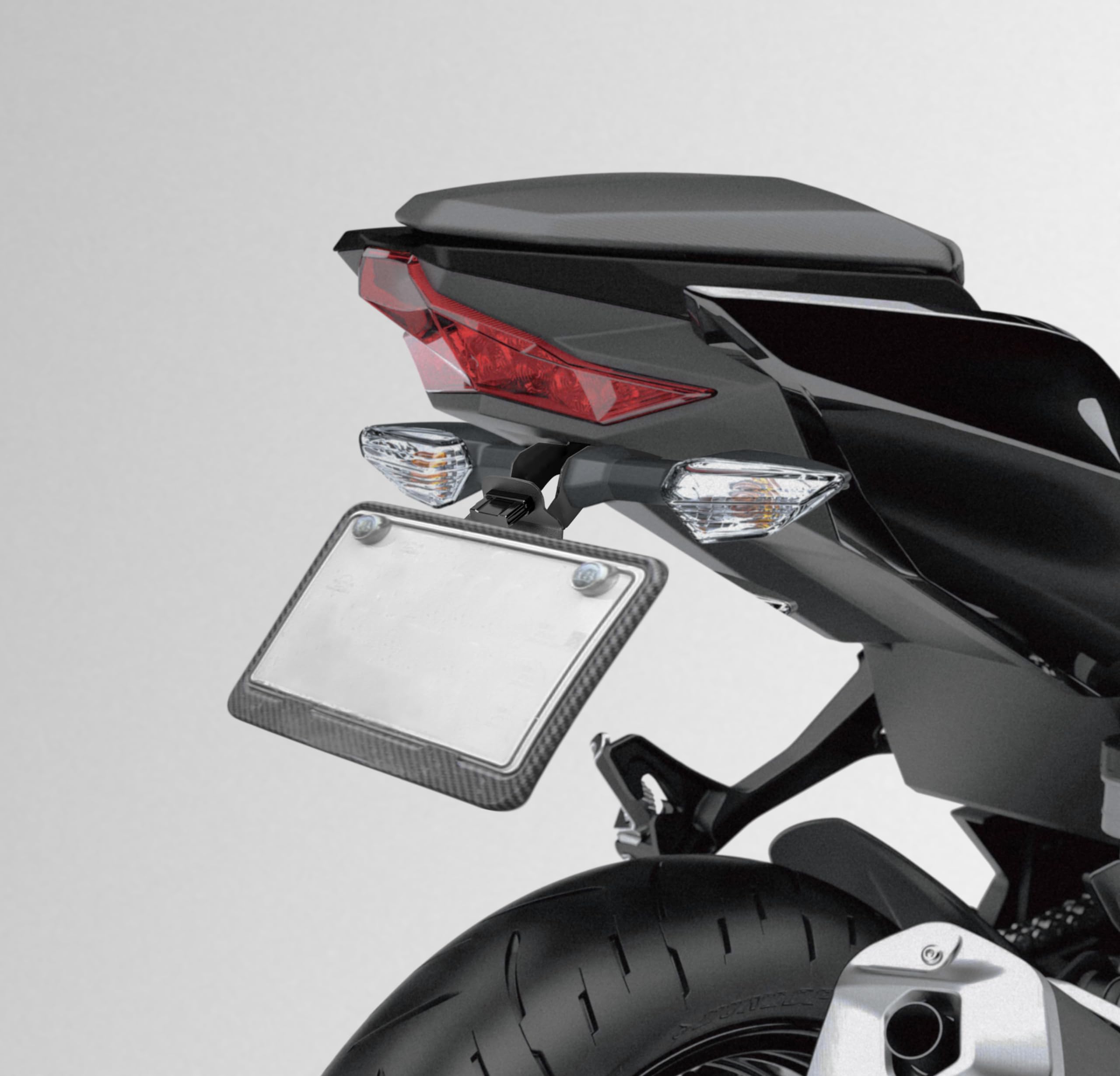 Amazon | オートバイブラックナンバーナンバープレートブラケット