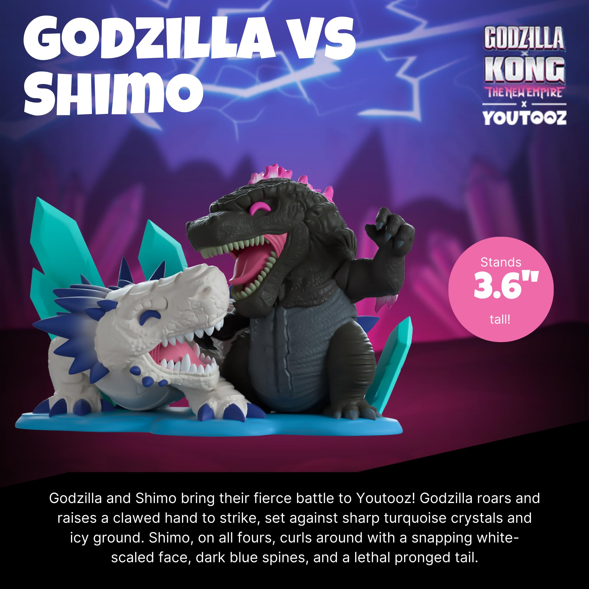 Amazon.com: Youtooz Godzilla vs Shimo Figures - 3.6' Vinyl