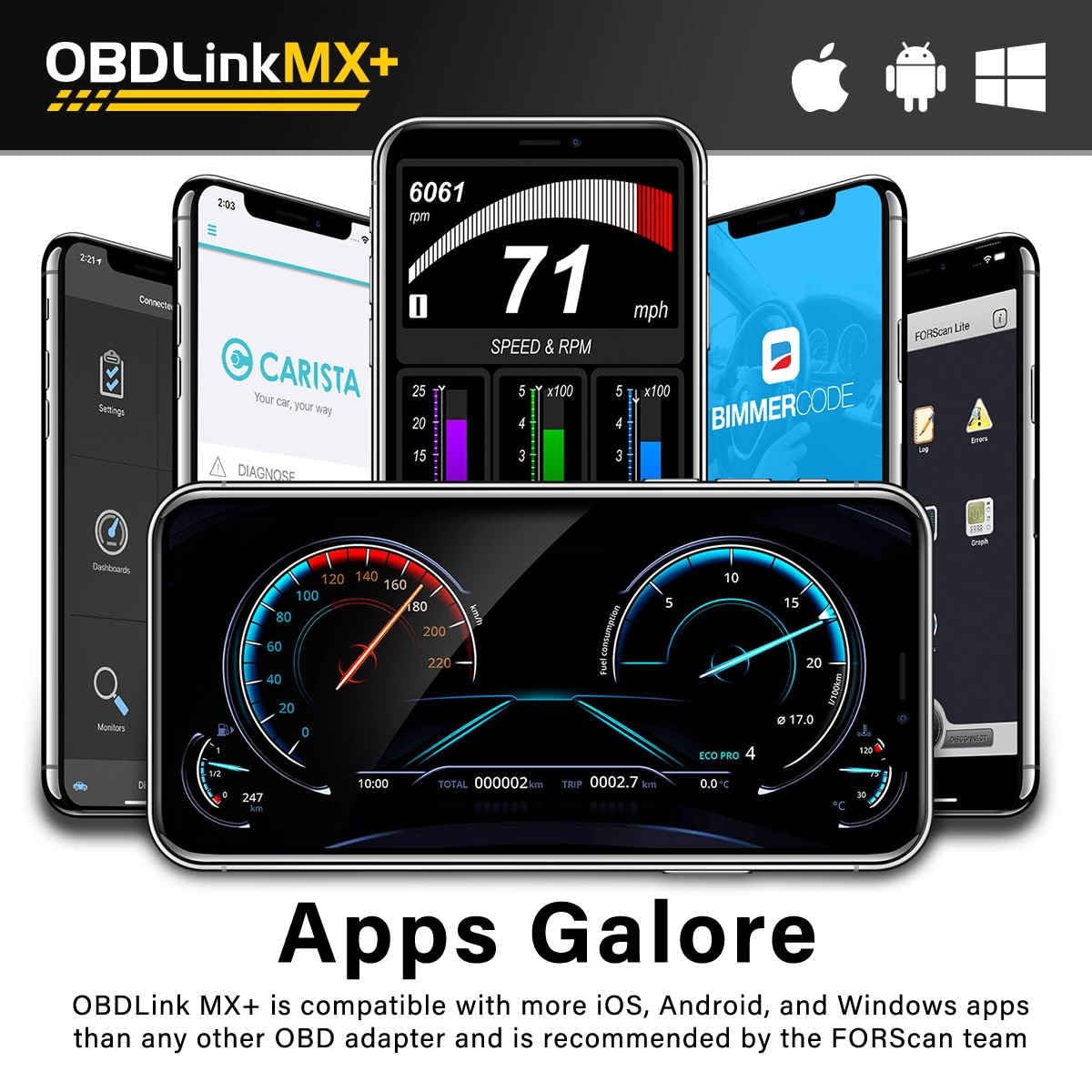 Amazon.co.jp: JDTech OBDLink MX+ OBD2 Bluetoothスキャナー、車両