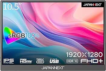 Amazon.co.jp: JAPANNEXT 10.5-inch IPS Panel, Full HD+ (1920x1280