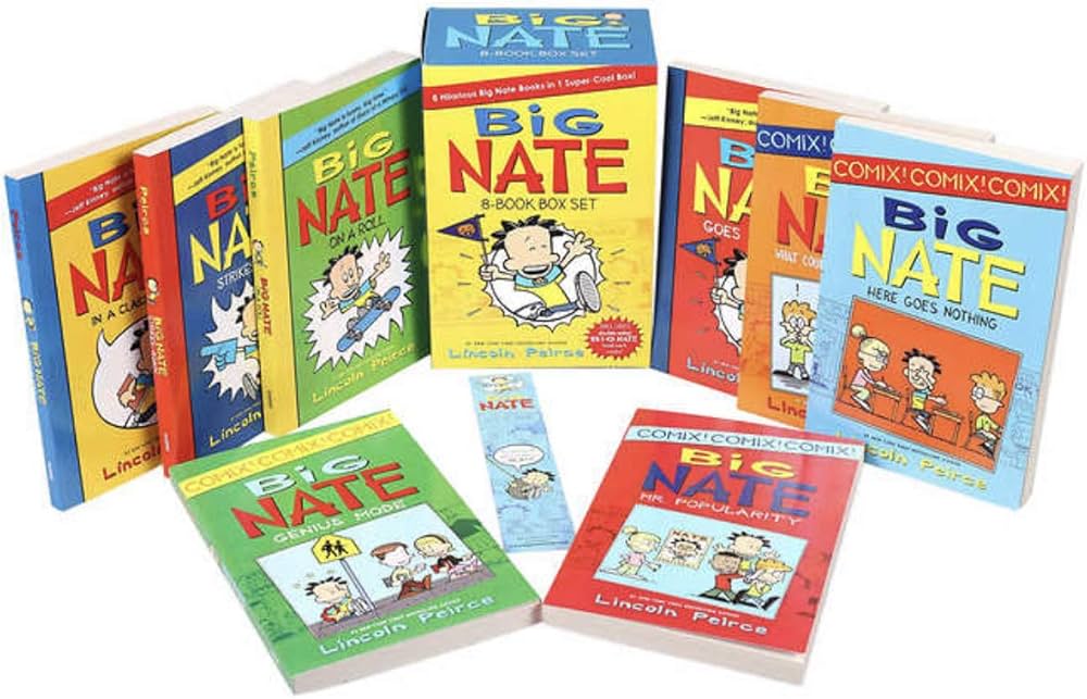 Big Nate Lincoln Peirce Series 8 Books Box Gift Set Includes Mr
