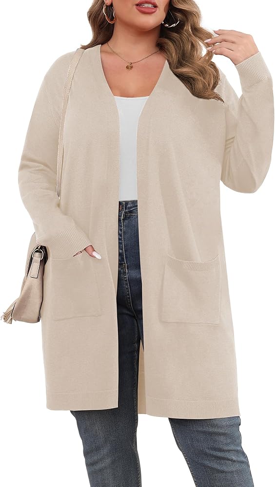 Amazon.com: TIANZHU Plus Size Comfy Cardigan for Women Soft Open