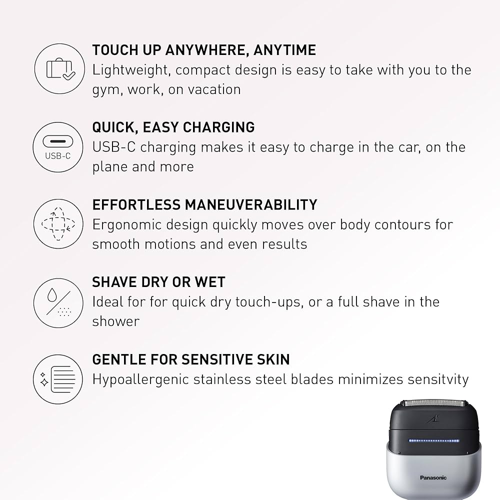 Amazon.com: Panasonic Swipe Right Travel Shaver for Women