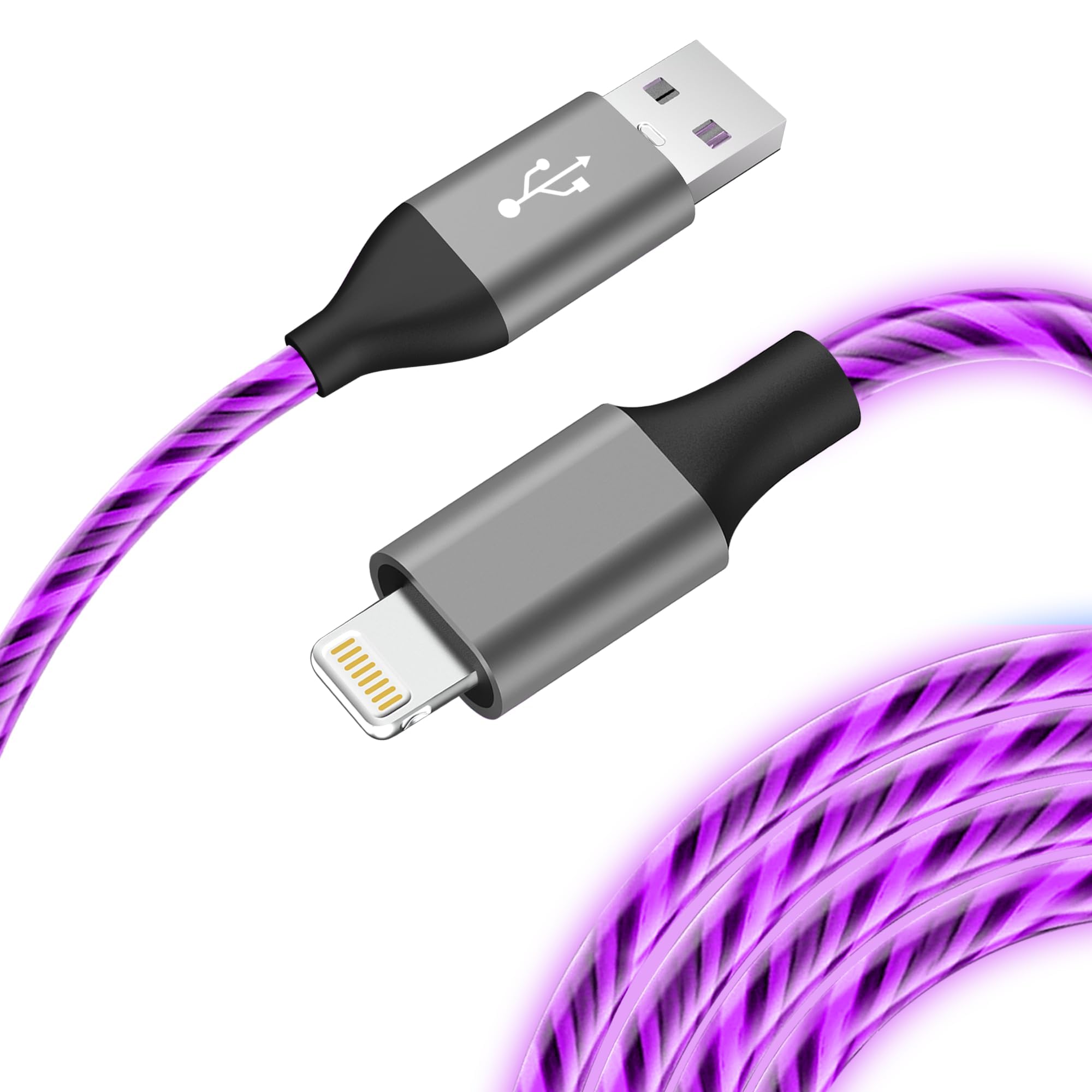 Amazon.com: Light-Up iPhone Charger Cord, 6ft - LED iPhone