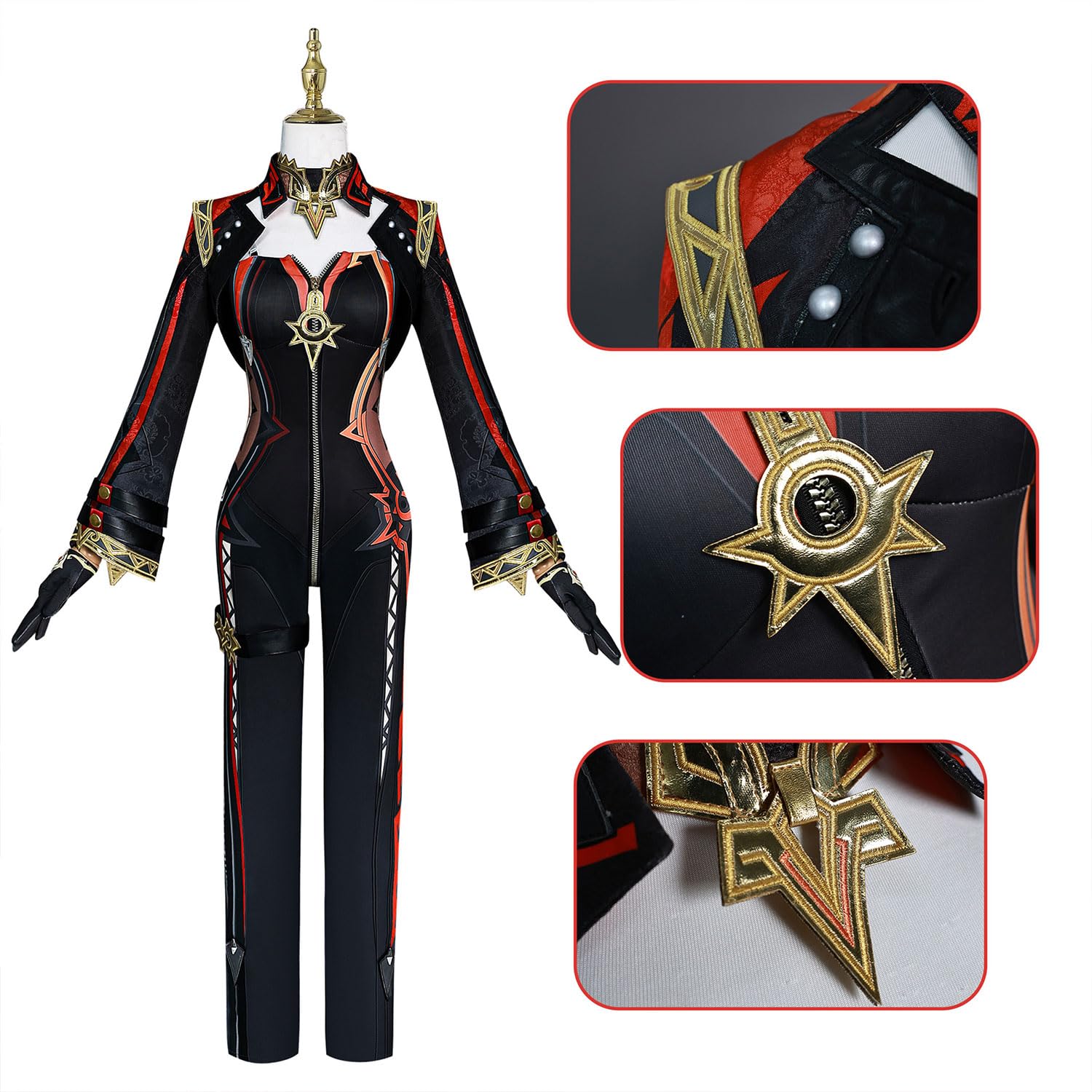 Amazon.co.jp: 原神 マーヴィカ コスプレ衣装 全セット ウィッグ+靴+