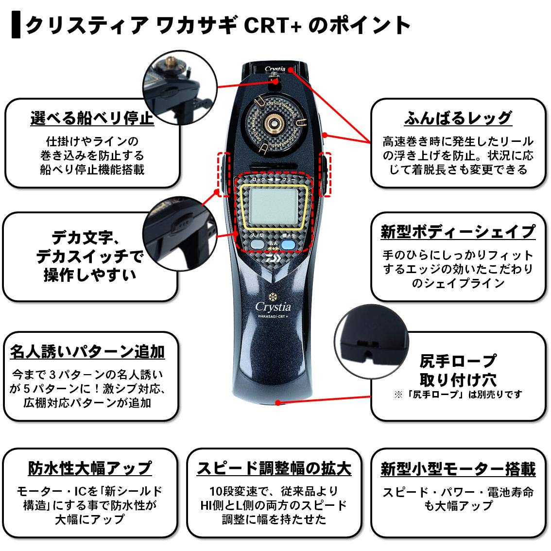 Amazon | ダイワ(DAIWA) リール クリスティアワカサギ CRT+ ブラック
