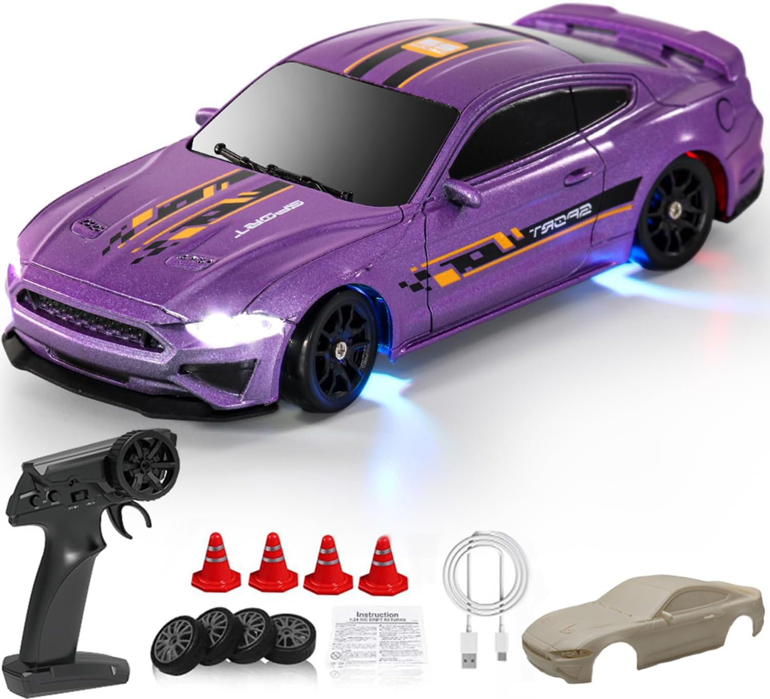 Amazon.co.jp: KAIMIO 1:43 スケール ミニ rc ドリフト車ジャイロ完全