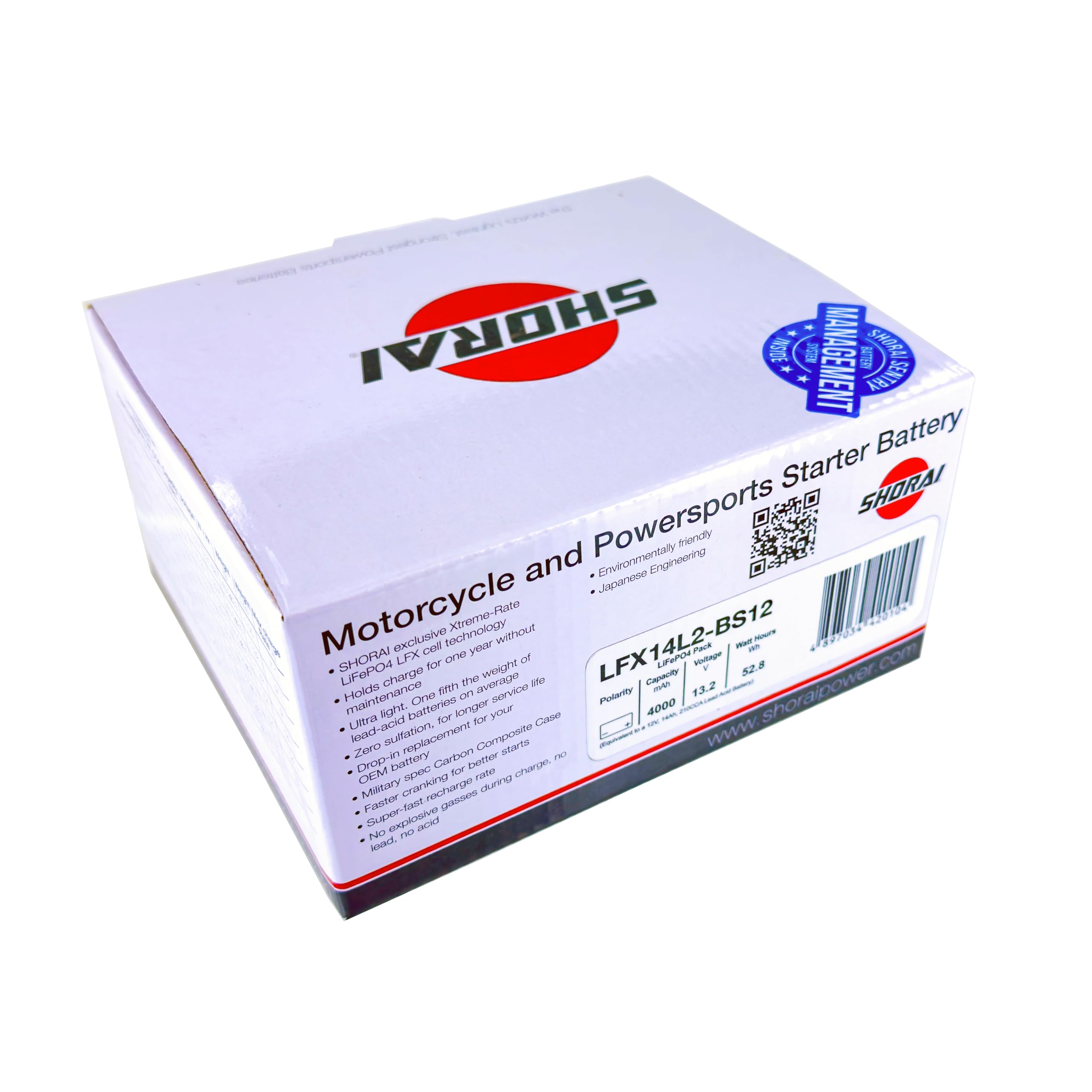 Amazon | SHORAI LFX バッテリー LFX14L2-BS12 | バイクバッテリー