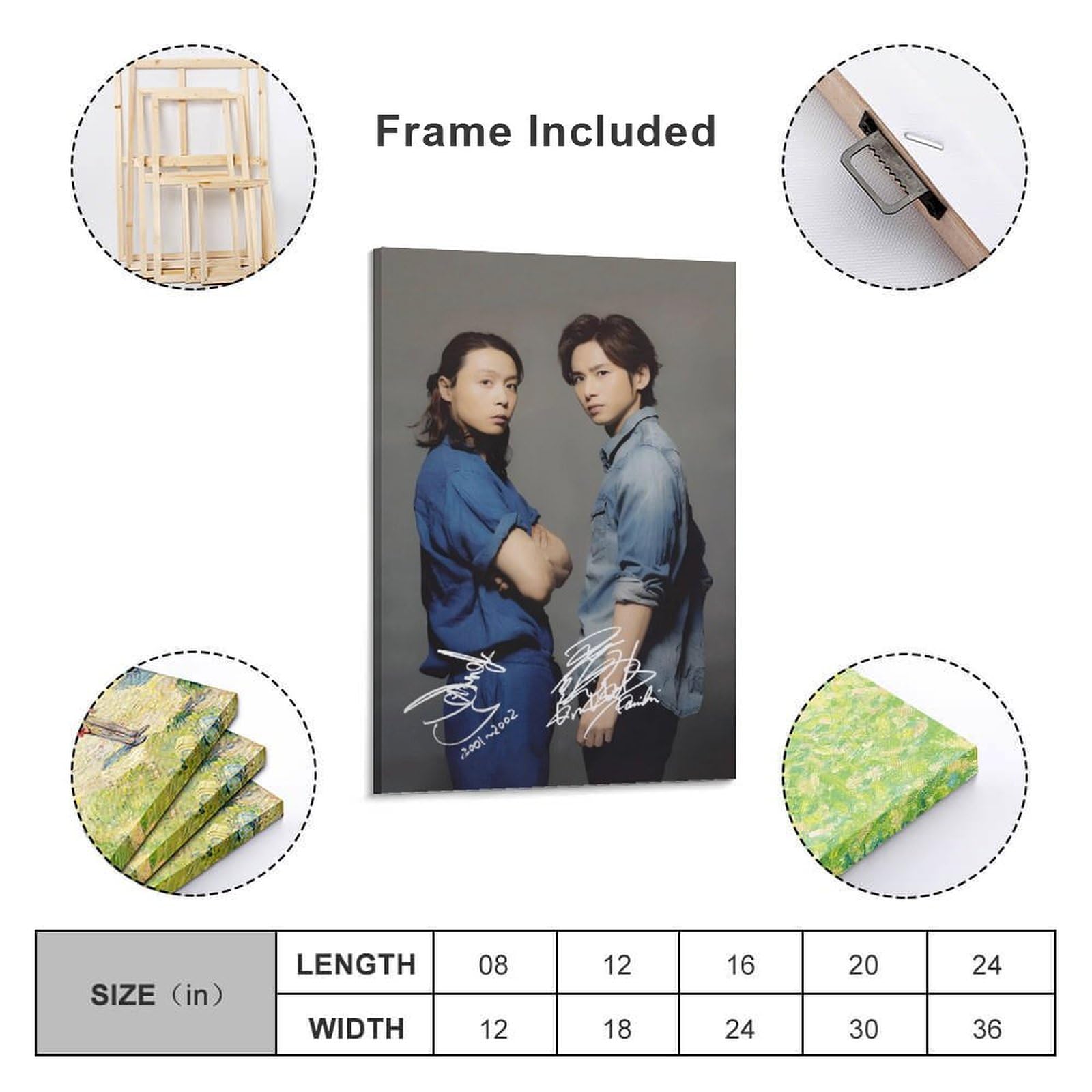 Amazon.co.jp: 堂本剛＆堂本光直筆サイン入りフッ写真アートポスター