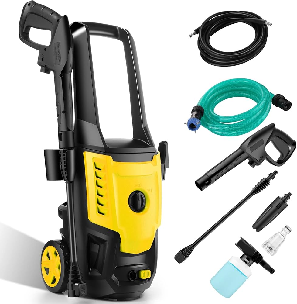 Amazon | COOCHEER 1600W 高圧洗浄機 最大吐出圧力13MPa 50Hz/60Hz東西
