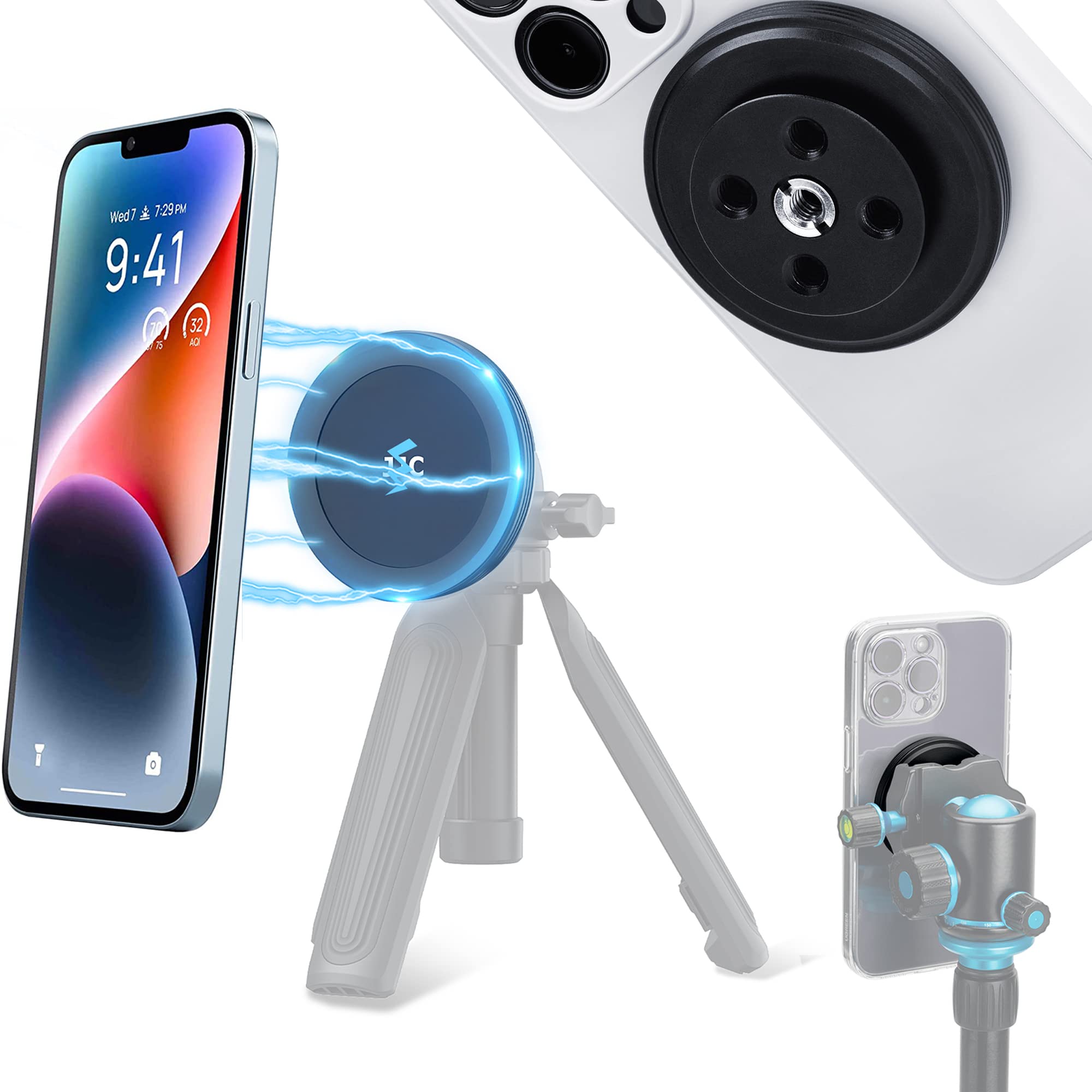 Amazon.co.jp: 【MagSafe 三脚マウント】JJC 磁気 スマホホルダー