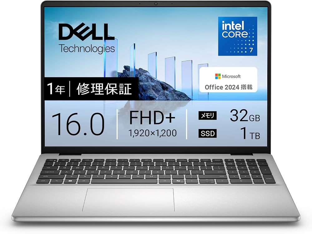 Amazon.co.jp: Dell ノートパソコン Dell 16 DC16251 16インチ Intel
