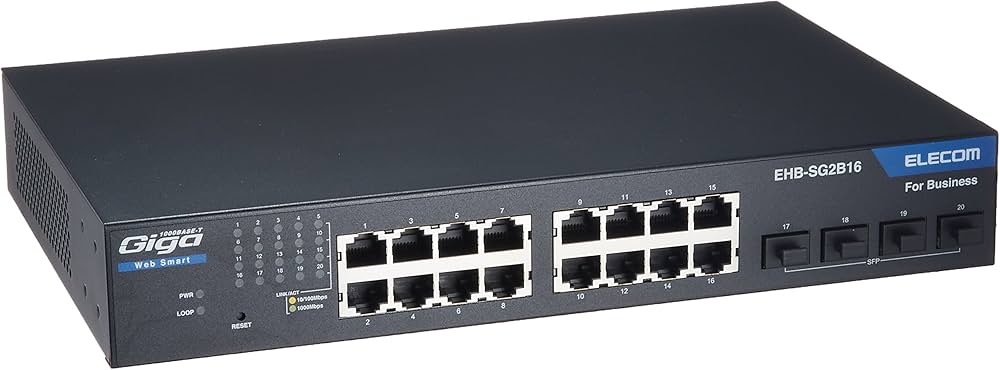 Amazon | エレコム スイッチングハブ 16ポート ギガビット レイヤー2