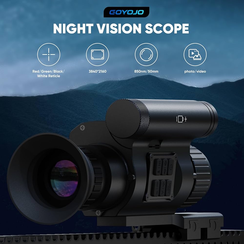 Amazon.com : GOYOJO Night Vision Rifle Scope, 1920x1080 Resolution
