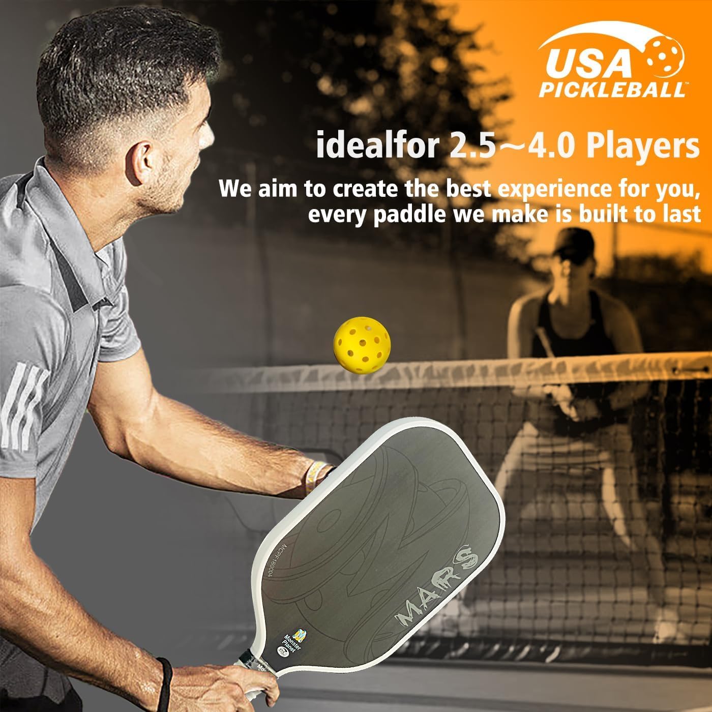 Amazon.co.jp: ピックルボールパドル、16mm T700 熱成形生カーボン