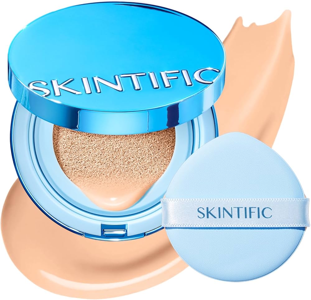 Amazon.com : SKINTIFIC Velvet Matte Cushion Foundation Blue #02