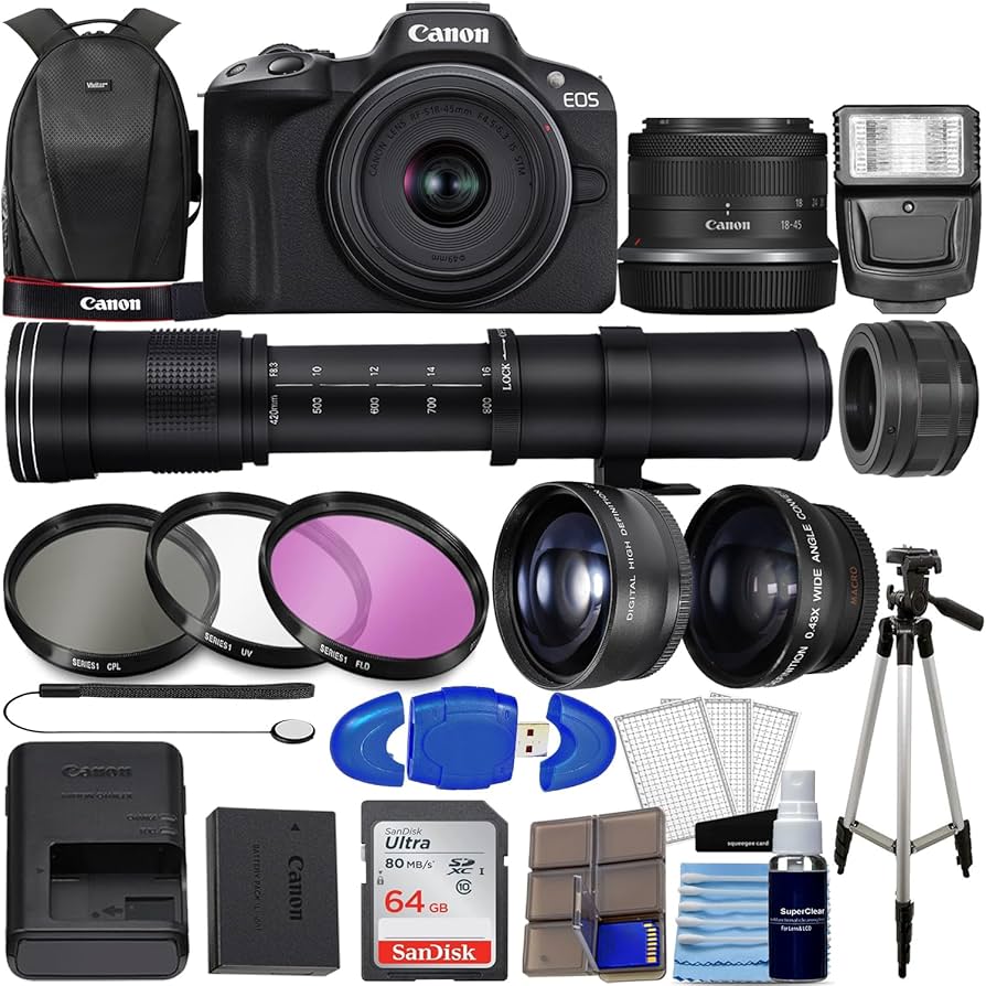 Amazon.com : Canon EOS R50 Mirrorless Digital Camera Body Black