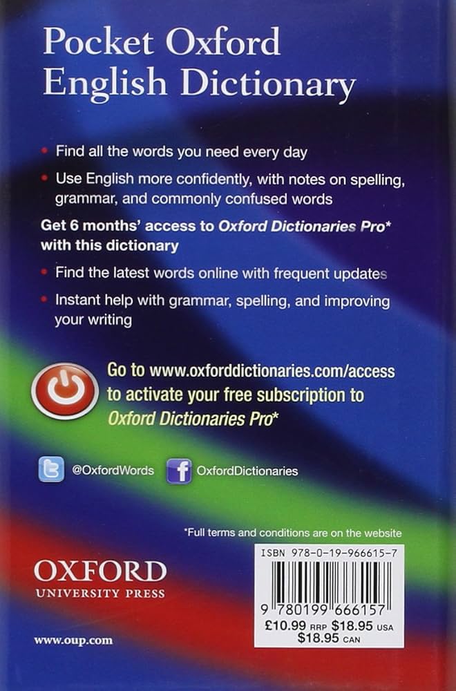 Amazon.com: Pocket Oxford English Dictionary: 9780199666157