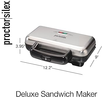 Proctor Silex Deluxe Hot Sandwich Maker With Easy-Clean Durable