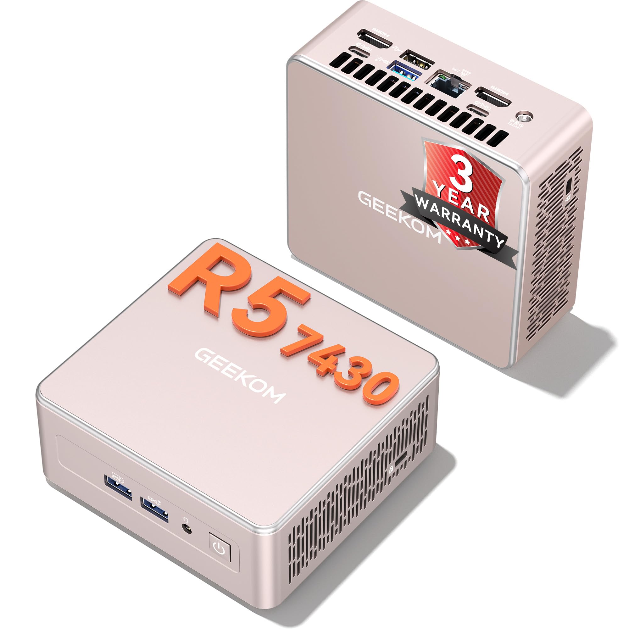 GEEKOM A5 Mini PC, AMD Ryzen 5 7430U (8C/16T, 4.5GHz'e kadar), 16 GB