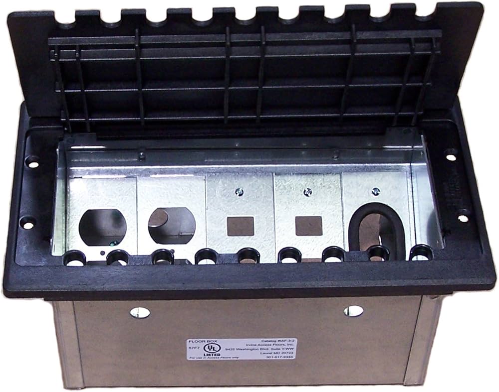 Amazon.co.jp: Large in-floor five-gang電気ボックスとカバー