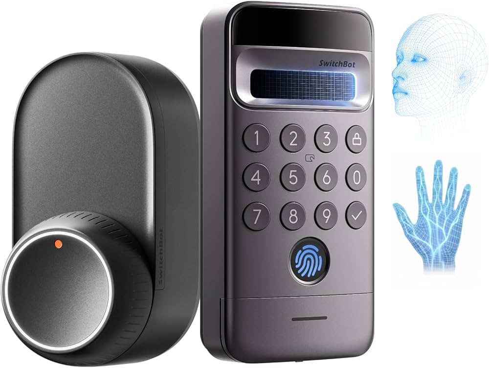 Amazon | SwitchBot スマートロック Ultra 顔認証パッドPro 手のひら