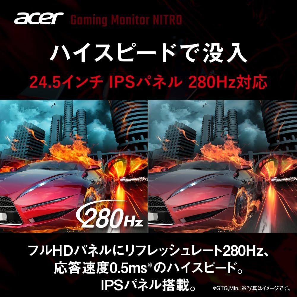 Amazon.co.jp: Acer Nitro ゲーミングモニター 24.5インチ IPS フルHD