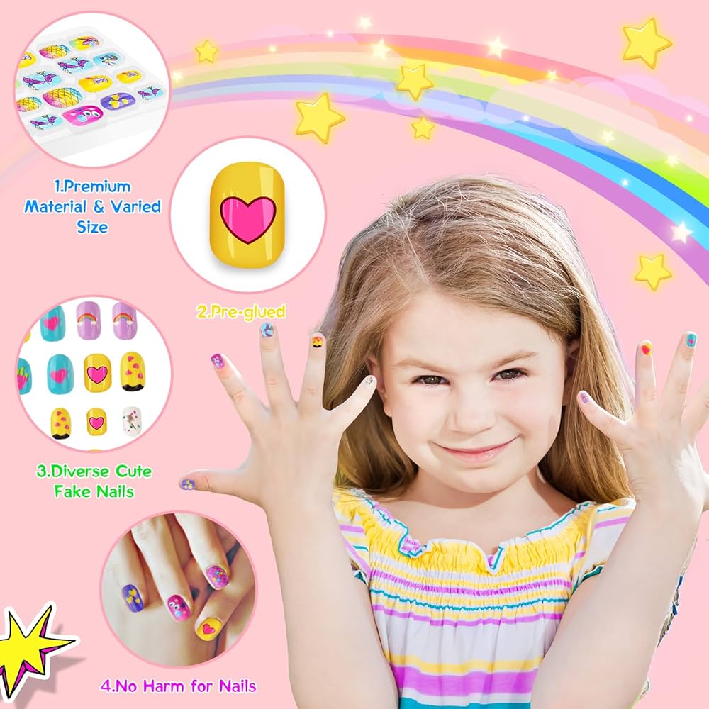 Amazon.com: Ylovetoys Kids Nail Polish Set for Girls, Nail Salon